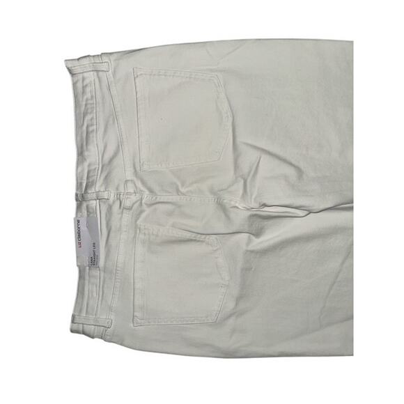 Liz Claiborne LANA Straight Leg sz 16 Jeans White Contoured Waistband High Rise - Picture 4 of 6